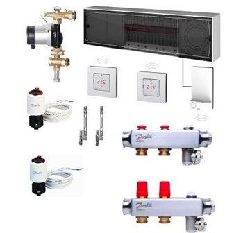 Danfoss Icon Trådløs Gulvvarmestyring komplet - Vælg antal rum